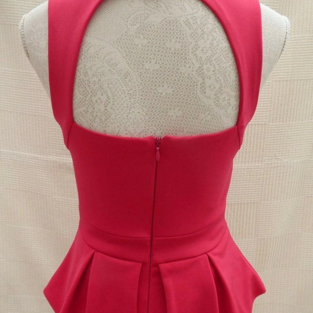 New Look Lost Society pink peplum waist dress Size 10 - Picture 5 of 6